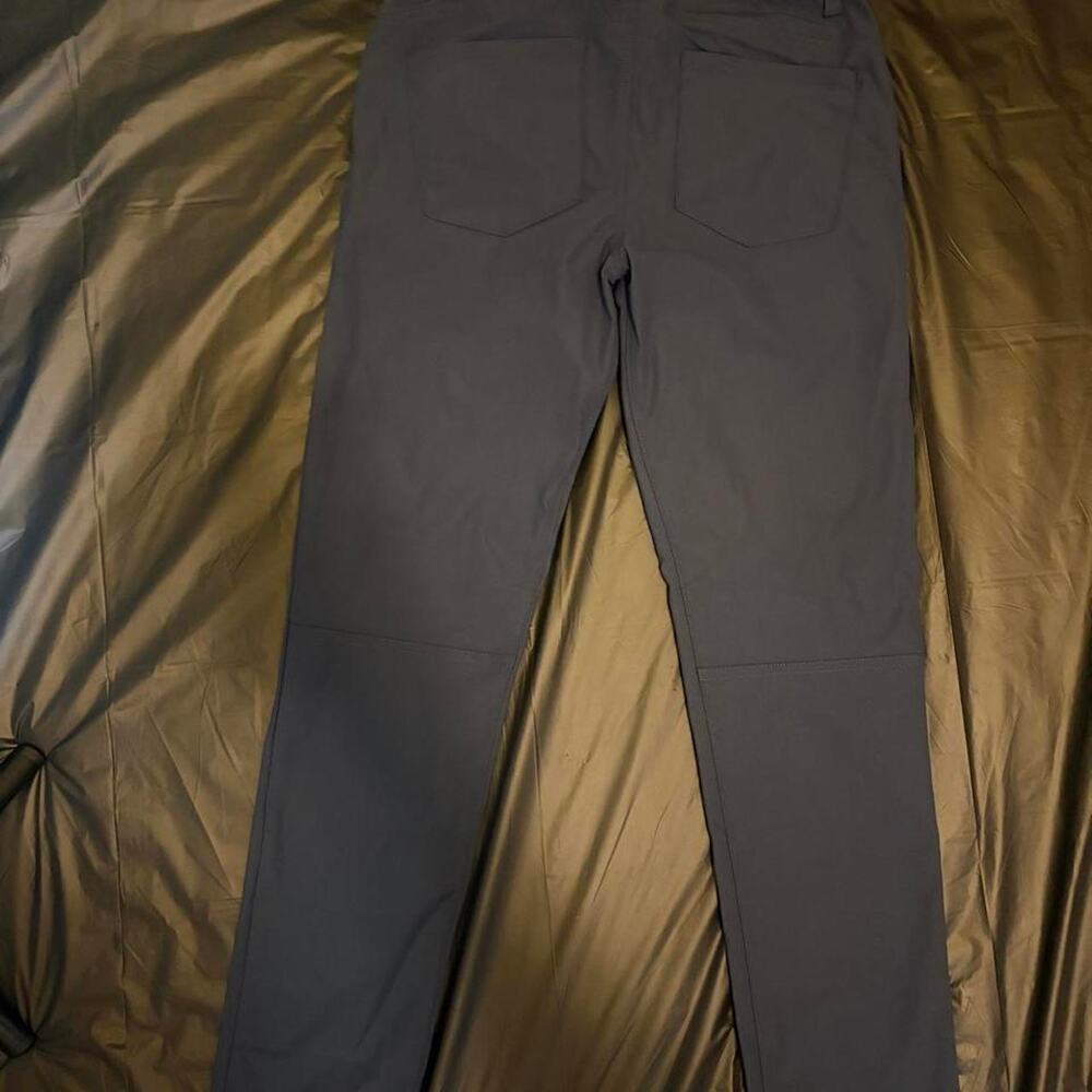 Navy blue slim fit trousers - Picture 2 of 3